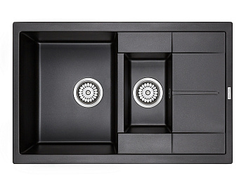 Кухонная мойка Paulmark FLUGEN 60/1,5 PM237850-BL 80х50 цвет черный